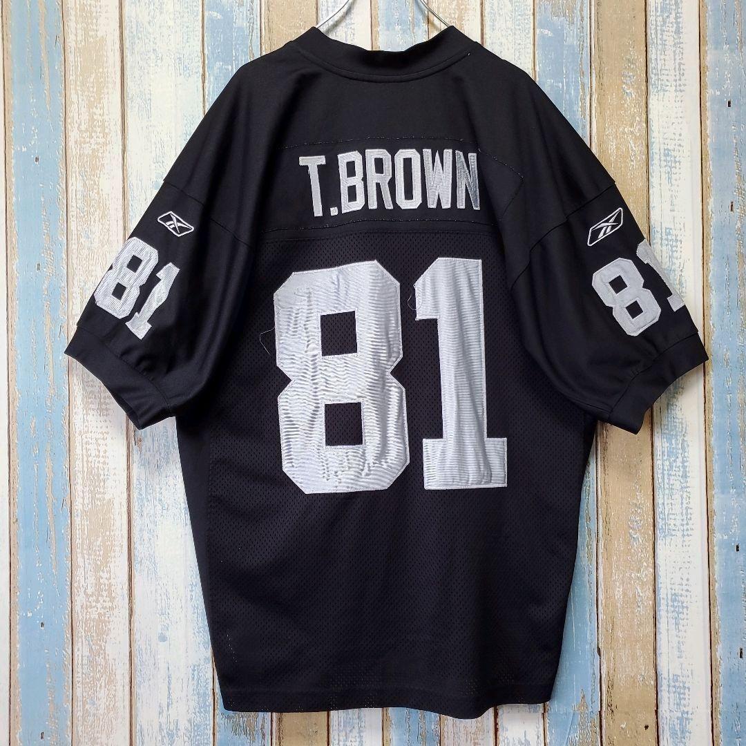 1109☆NFL☆リーボック☆ゲームシャツ☆レイダース☆ユニフォーム☆刺繍ロゴ