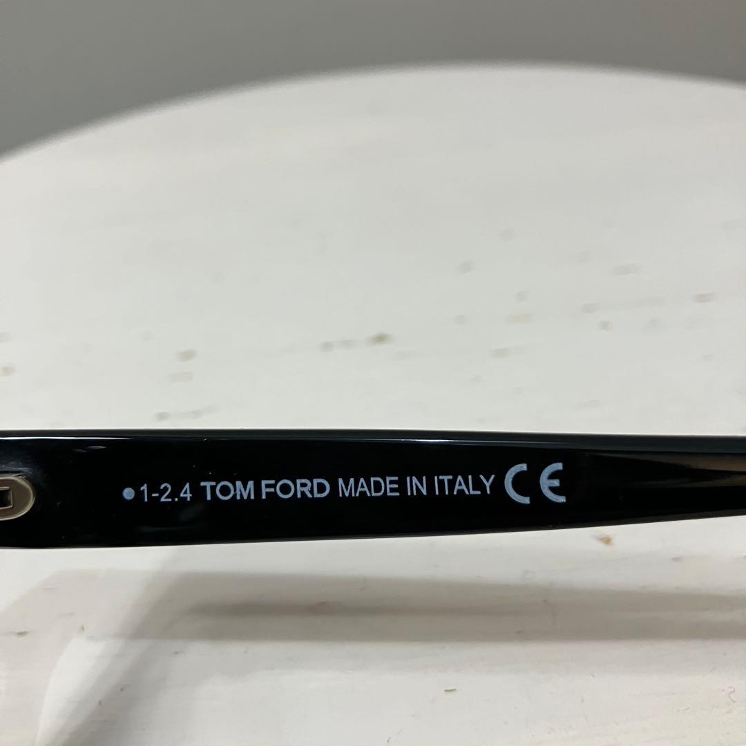 美品✨TOM FORD スクエア型サングラス ブラック　クリアブルー
