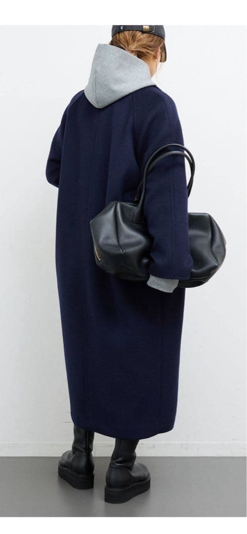 【新品】Deuxieme Classe ロングダブルコート　ネイビー