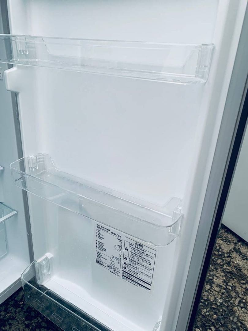 送料設置無料　maxzen 2ドア冷凍冷蔵庫　JR138ML01GM