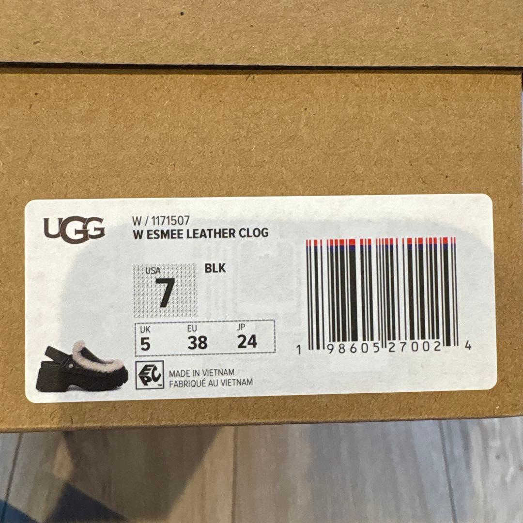 最終価格★2025秋冬新品未使用★UGGエスミーレザークロッグ　ブラック　24