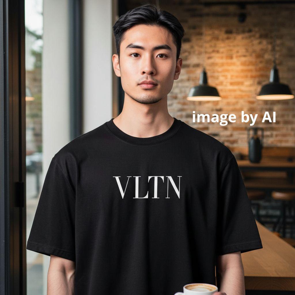 美品✨VALENTINO Tシャツ XL 黒 VLTN ロゴXL ヴァレンティノ
