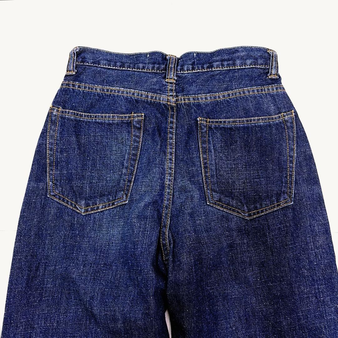 極美品 36 シンゾーン ハイウエスト デニムパンツ ストレート インディゴ