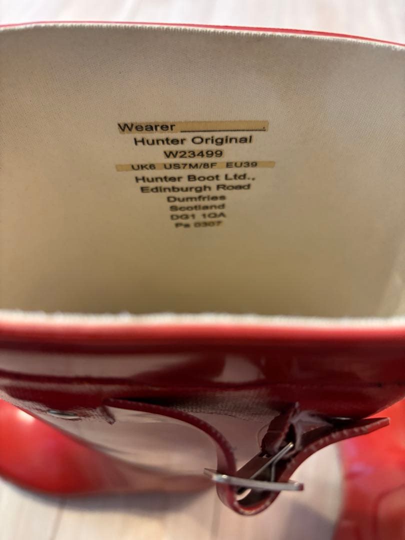 HUNTER ハンター　レインブーツ 25cm 赤