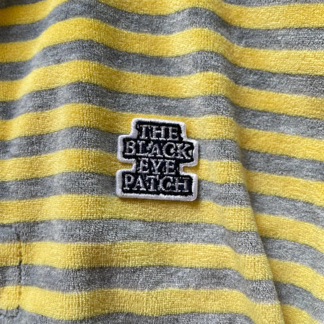 専用BlackEyePatch ボーダー長袖ポロシャツ M ワッペンロゴ ストリ
