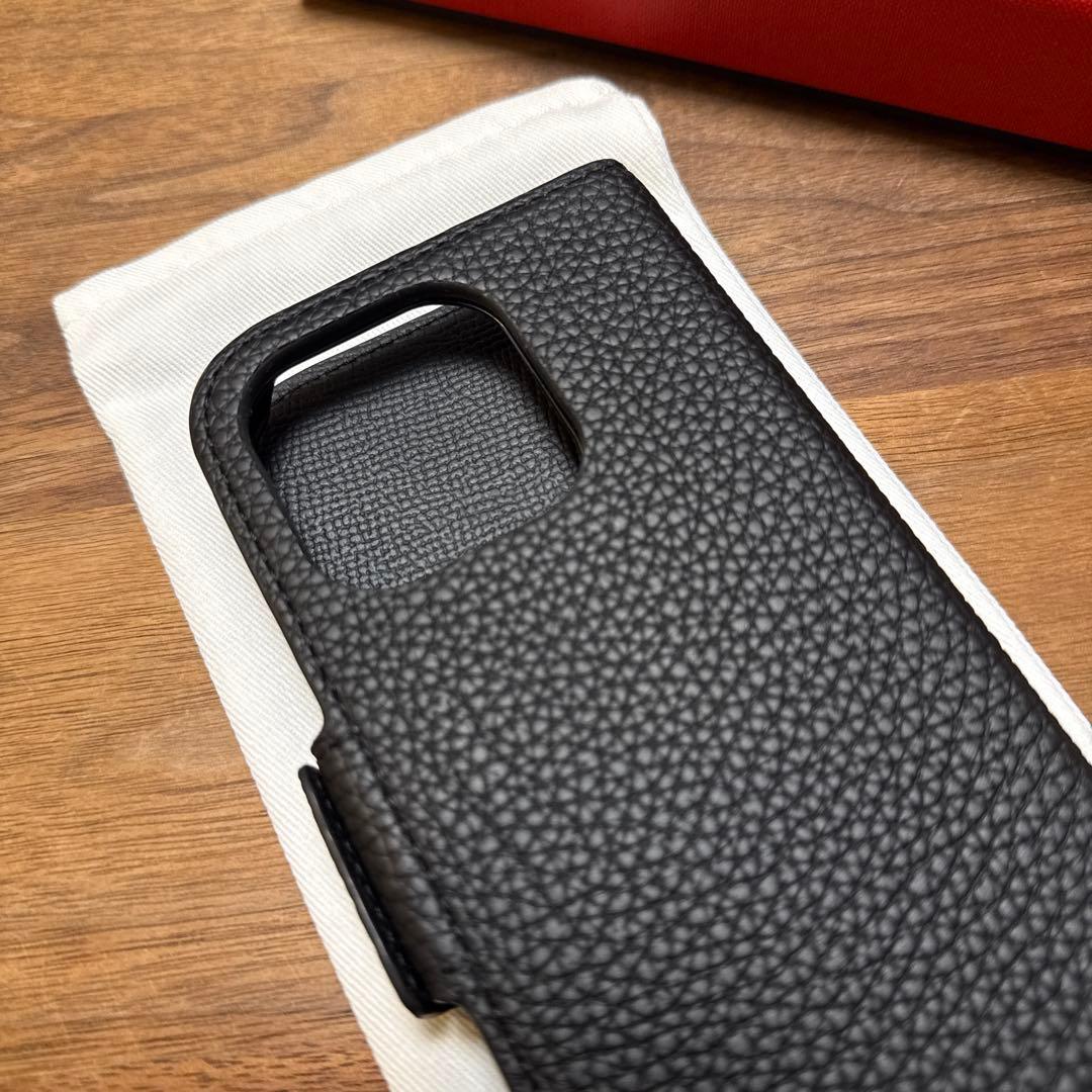 ボナベンチュラiPhone16Proケース　手帳型　ブラック