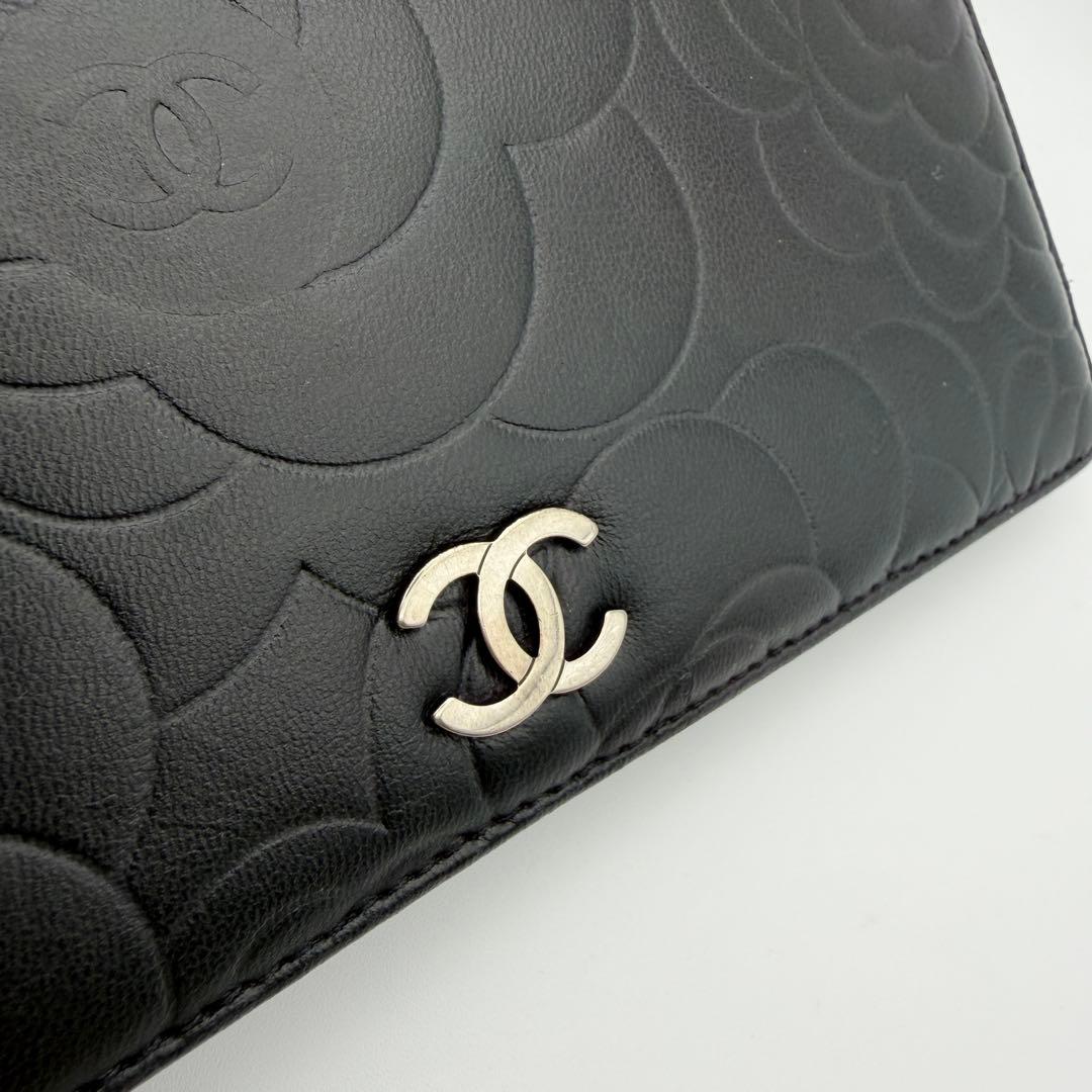 シャネル CHANEL 財布 カメリア 二つ折り ココマーク 美品