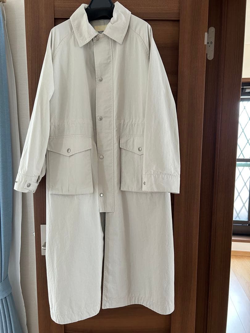 BEAMS BOY コットン ナイロン ヘム アジャスト コート