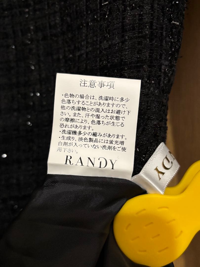 Randy アシンメトリーツイードハーフスリーブドレス ミニワンピース Mサイズ
