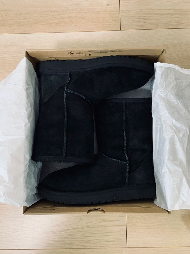 アグ UGG ムートンブーツ W CLASSIC SHORT Ⅱ ブラック 25