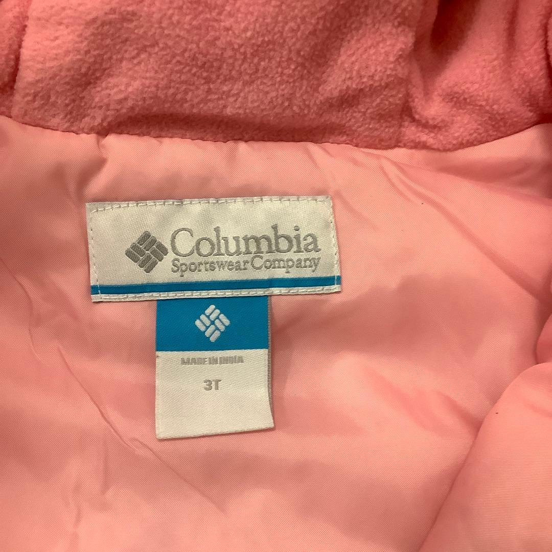 Columbia 子ども用スキーウェアセット ピンク水色　3T