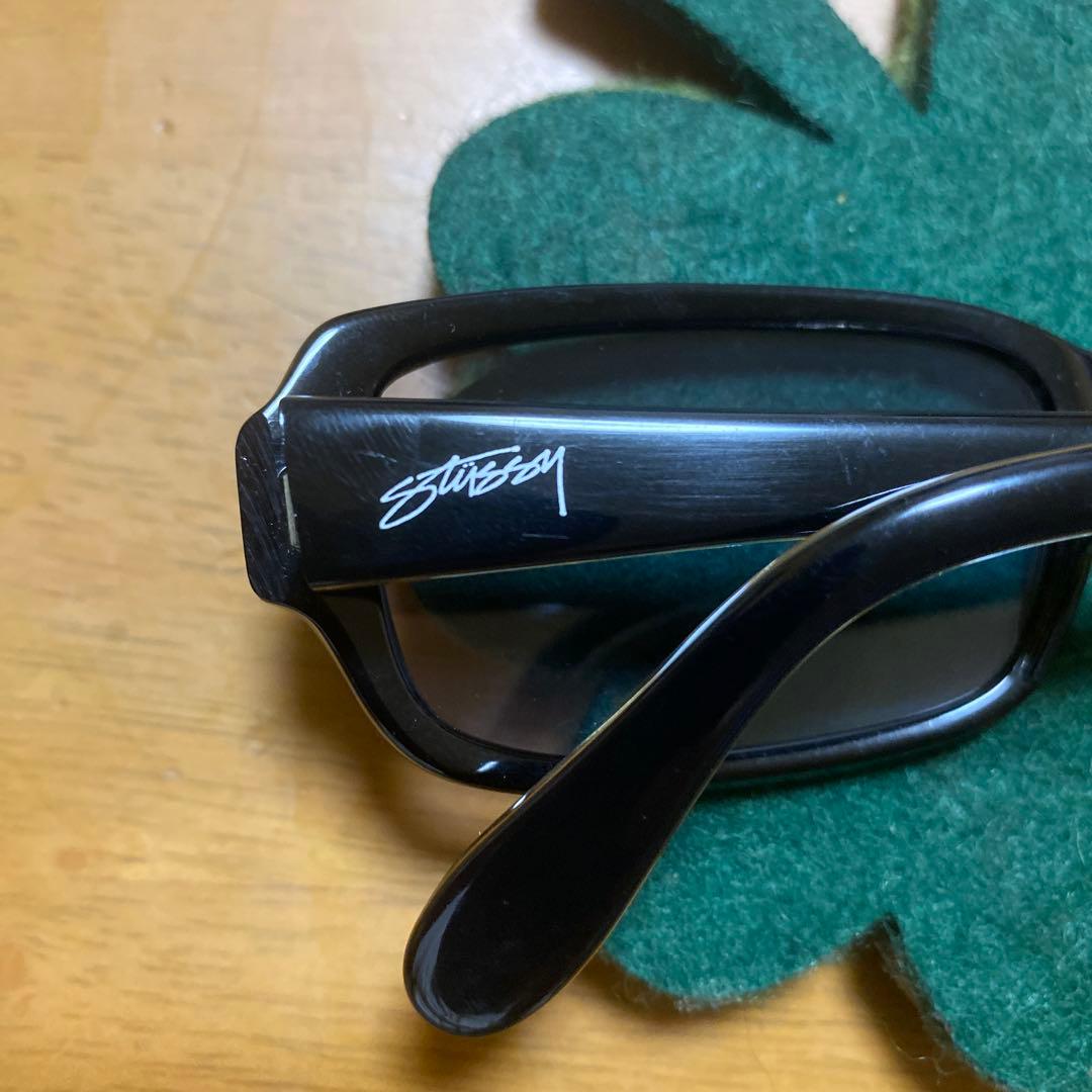 Stussy ブラックサングラス ブライアン　ケース付き　度数変更レンズ付き