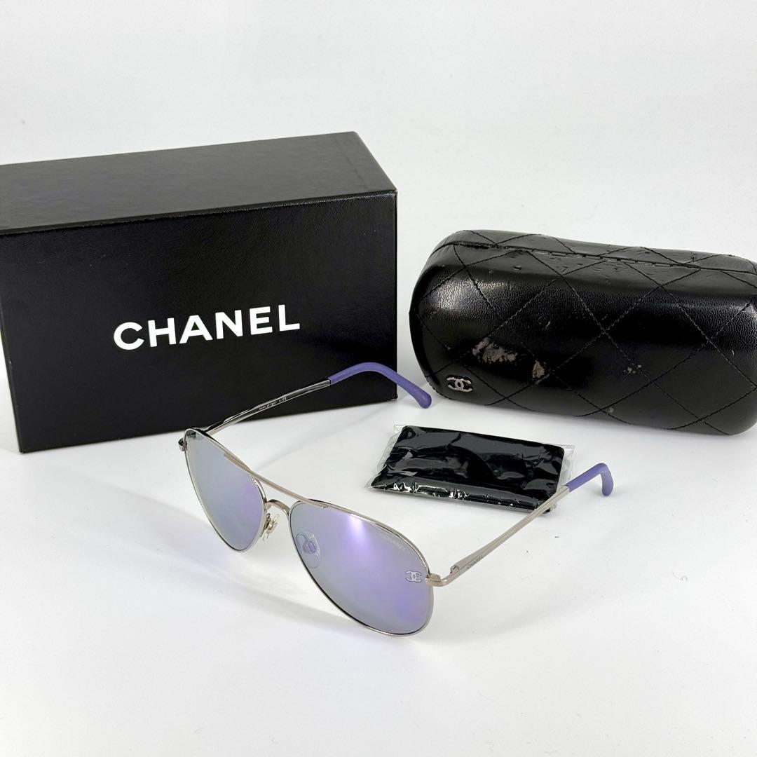 CHANEL サングラス 4189-T-Q パイロット フレーム パープル