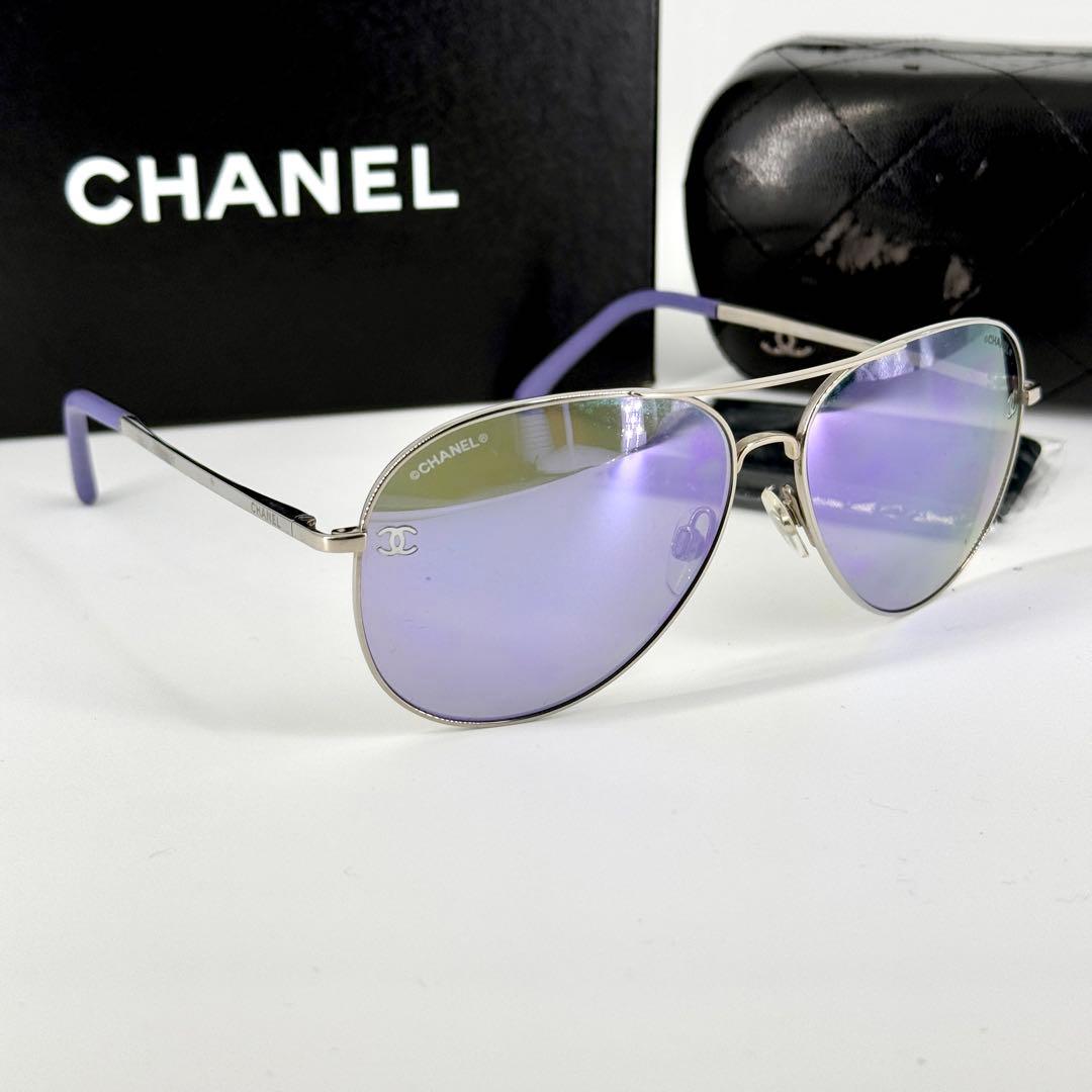 CHANEL サングラス 4189-T-Q パイロット フレーム パープル