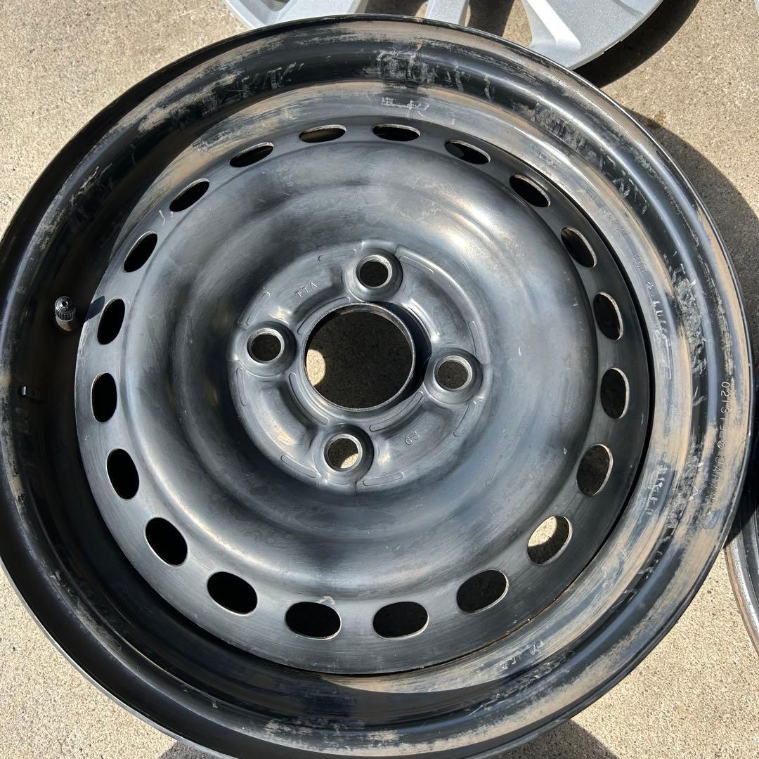 中古ホイール　ホンダN-BOX純正14インチスチール　14X4.5キャップ付