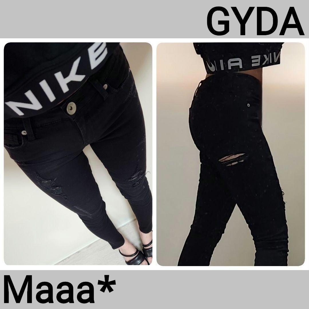 GYDA　back ripped カラースキニーパンツ　ブラック　未使用