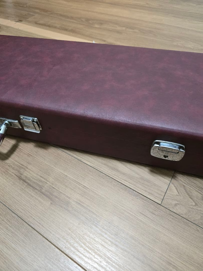 美品　三味線ケース バーガンディ