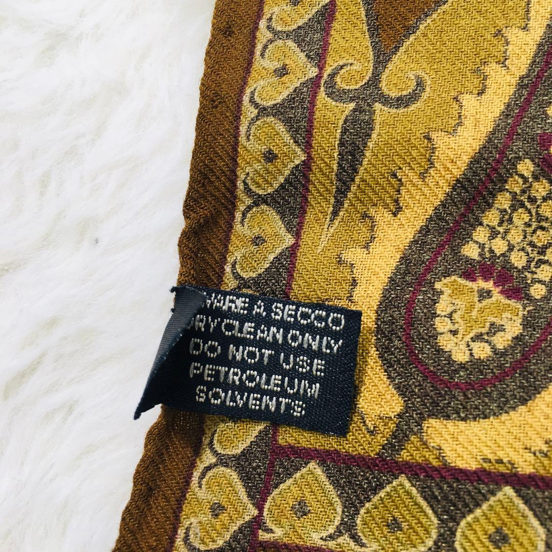 美品✨ETRO エトロ ストール ペイズリー イタリア製 シルク ウール 希少