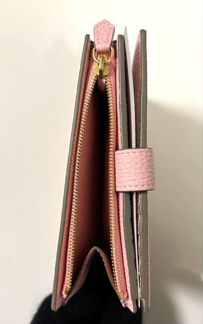 新品未使用　ボナベンチュラ　二つ折財布　サクラピンク