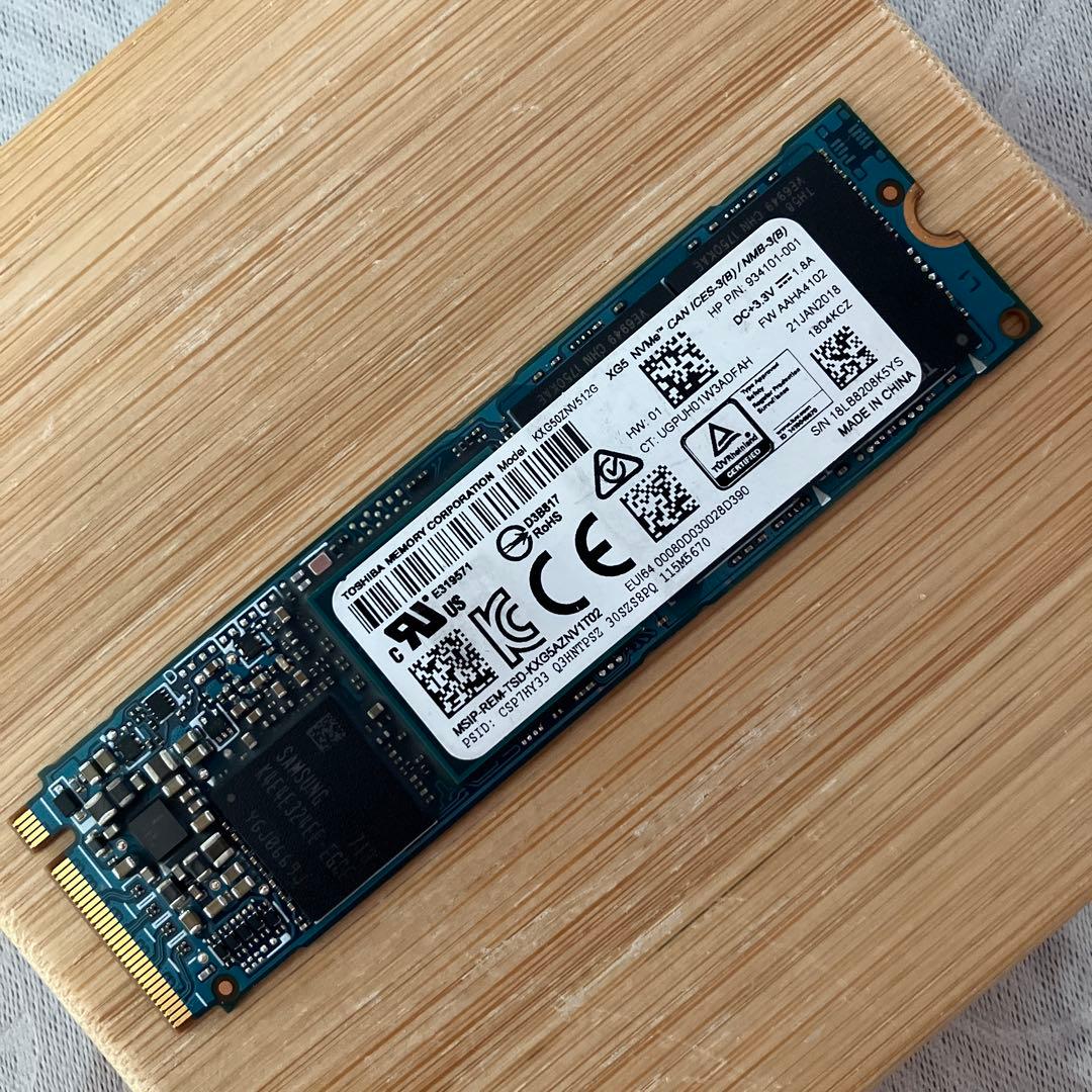 内蔵型SSD Toshiba NVMe 512GB SSD M.2 2280