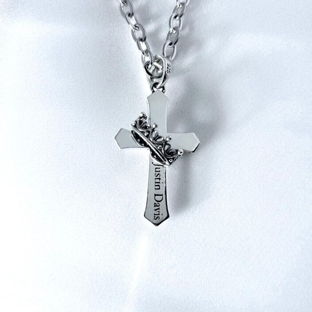 ジャスティンデイビス CROSS CROWN STONE ネックレス SV925
