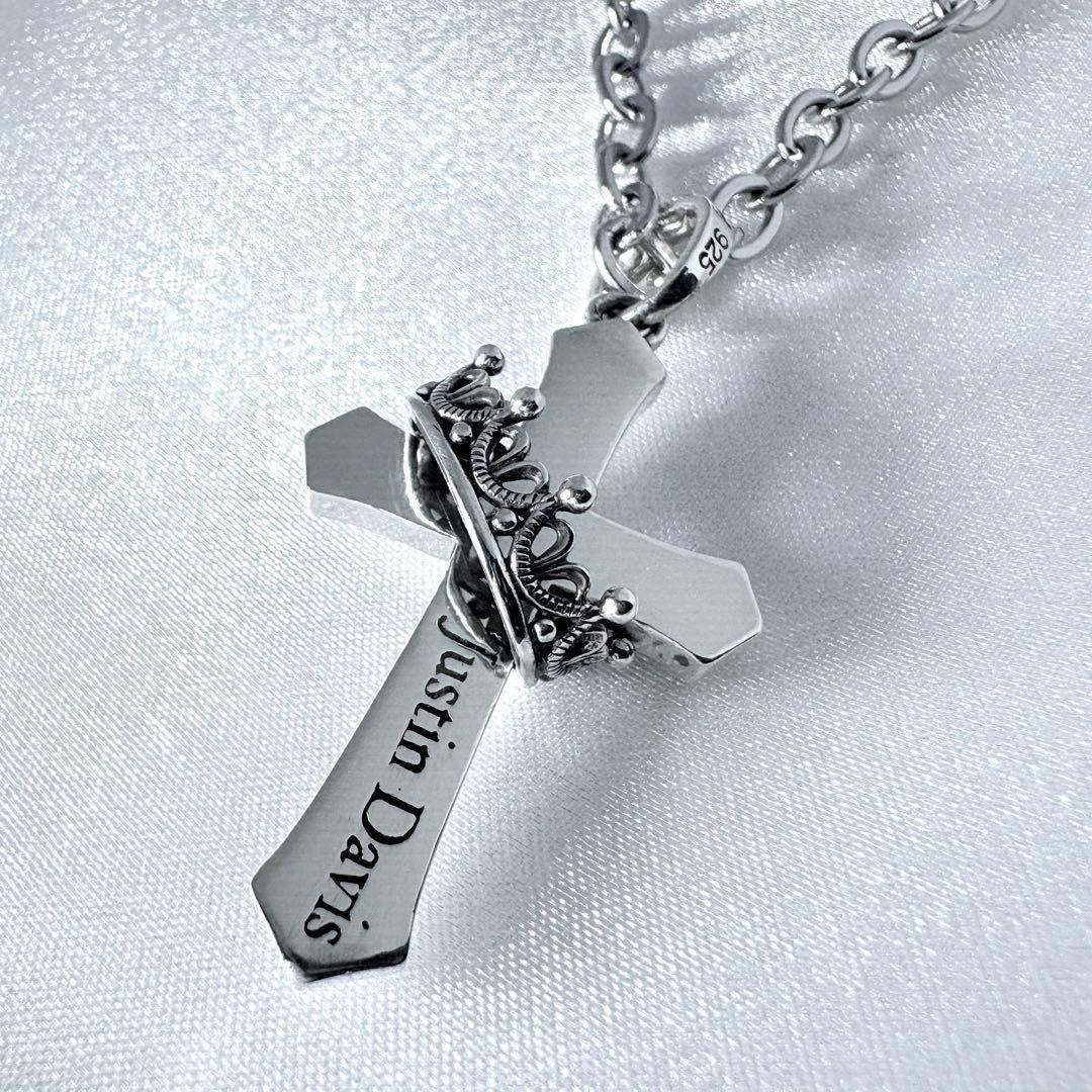 ジャスティンデイビス CROSS CROWN STONE ネックレス SV925