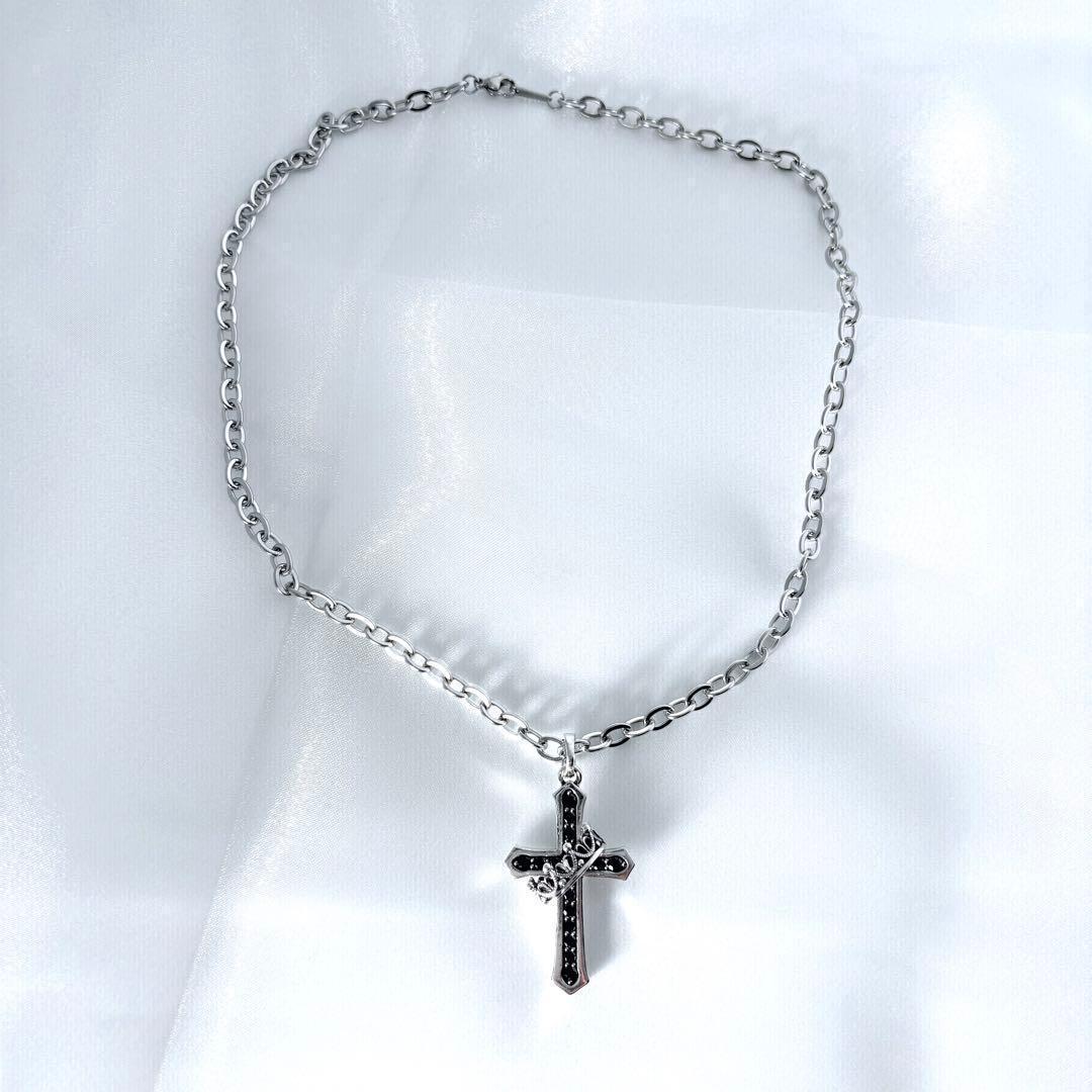 ジャスティンデイビス CROSS CROWN STONE ネックレス SV925