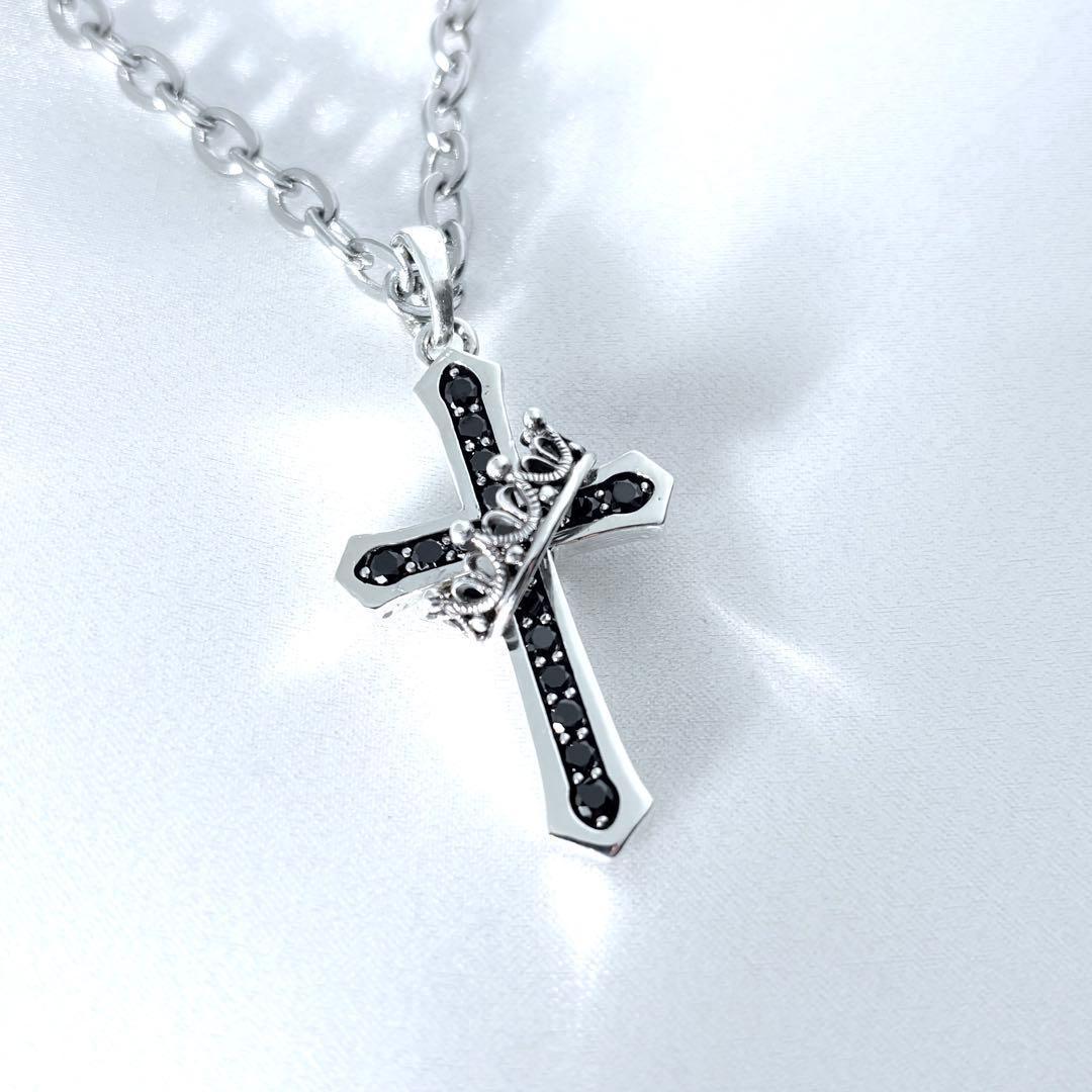 ジャスティンデイビス CROSS CROWN STONE ネックレス SV925
