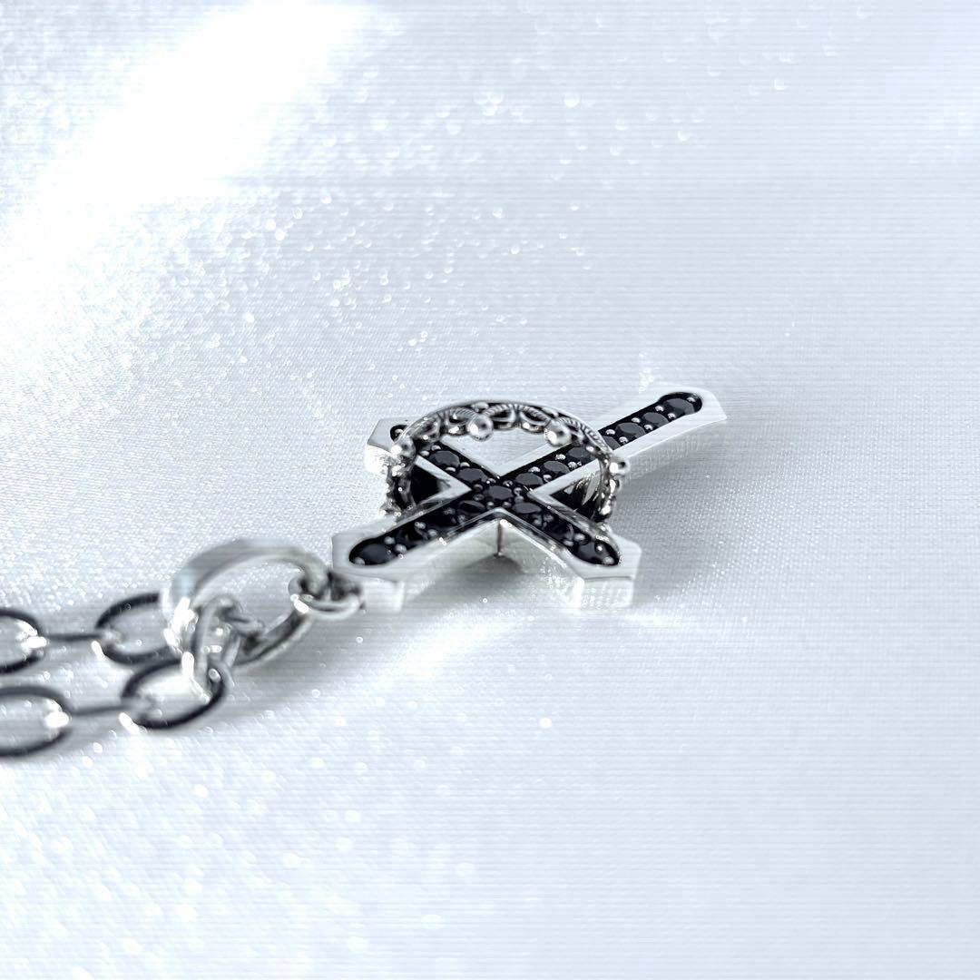 ジャスティンデイビス CROSS CROWN STONE ネックレス SV925