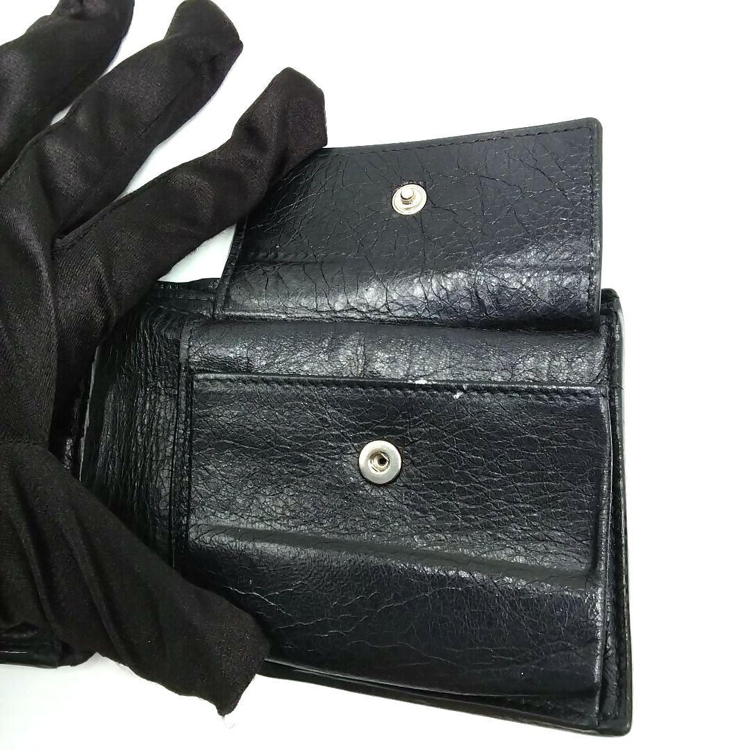 BALENCIAGA バレンシアガ 二つ折り財布 グラフィック ウォレット黒×白