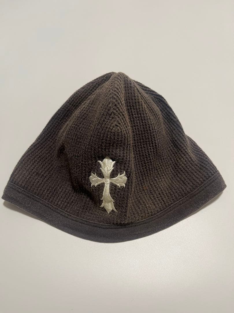クロムハーツ ニット帽 サーマルビーニー クロス刺繍 ニットキャップ