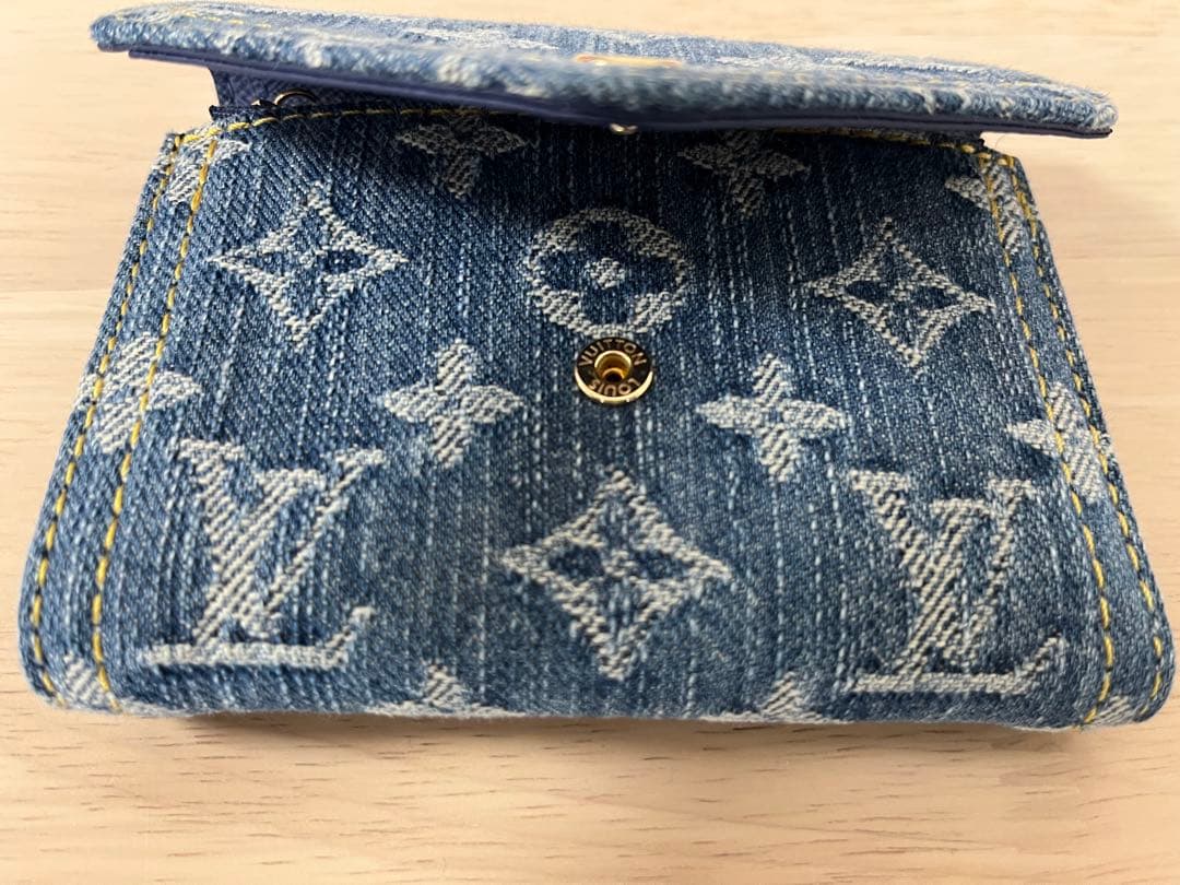 ルイヴィトン ポルトフォイユ・ヴィクトリーヌ デニム 三つ折り財布