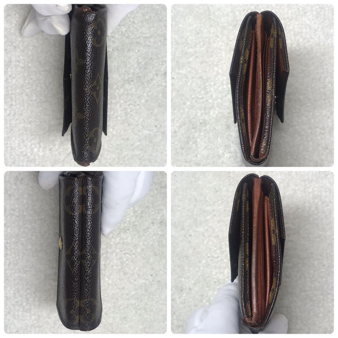 ルイヴィトン④　モノグラム　ポルトモネビエカルトクレディ　三つ折り財布Wホック
