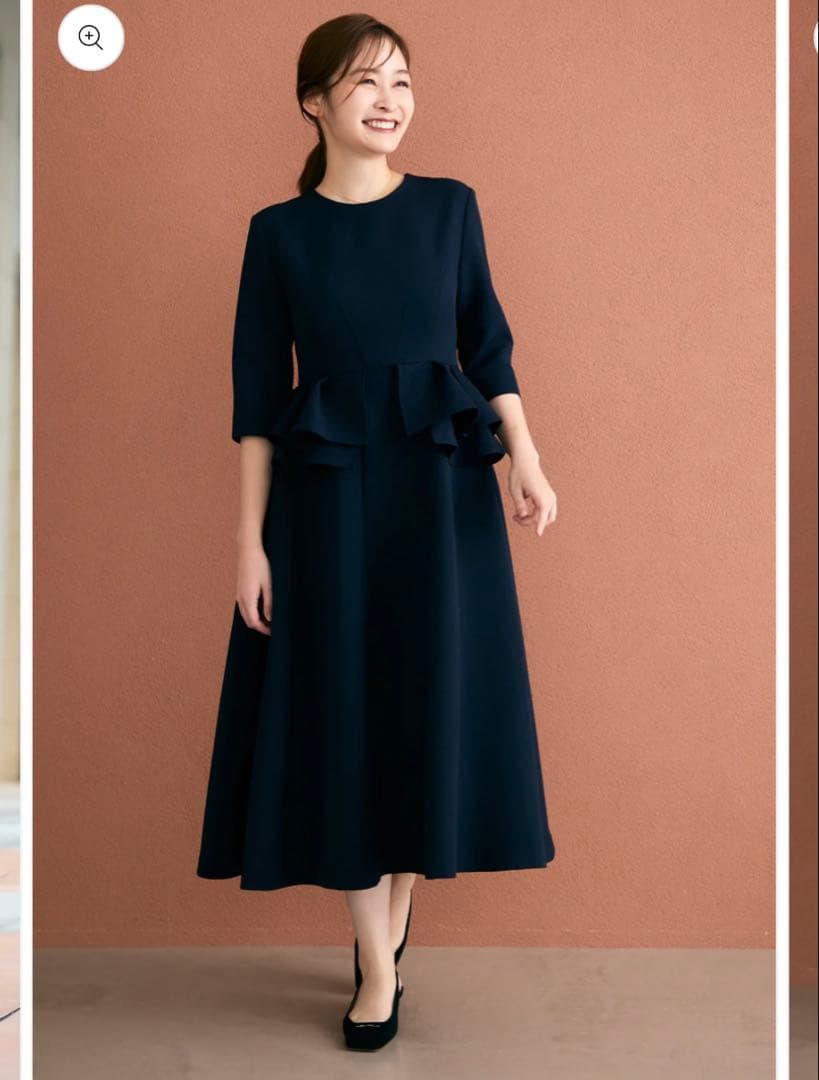 ワンピース Prima peplum dress(Navy)/Audire