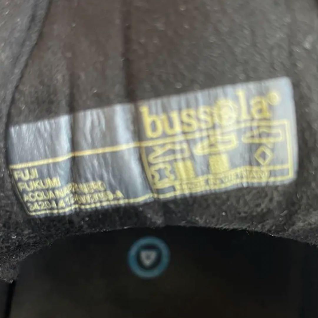 bussora 厚底 撥水 ショートブーツ レースアップ サイドジップ 黒 38