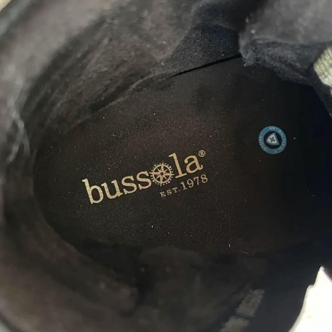 bussora 厚底 撥水 ショートブーツ レースアップ サイドジップ 黒 38