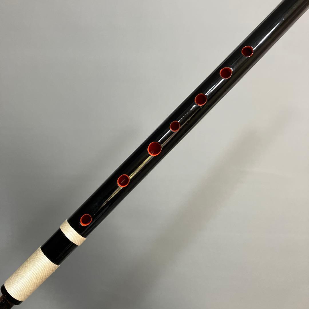 篠笛六本調子　B♭管 CMR6-110　唄物　ドレミ調　黒塗　天地糸巻西洋音階