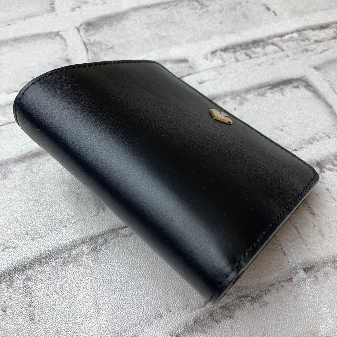 【美品】ケイトスペードニューヨーク★二つ折り財布　ブラック　ツイストロック