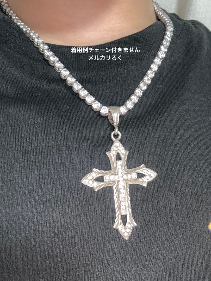 AVALANCHEシルバー925 ネックレス クロストップ ジーザス b-boy