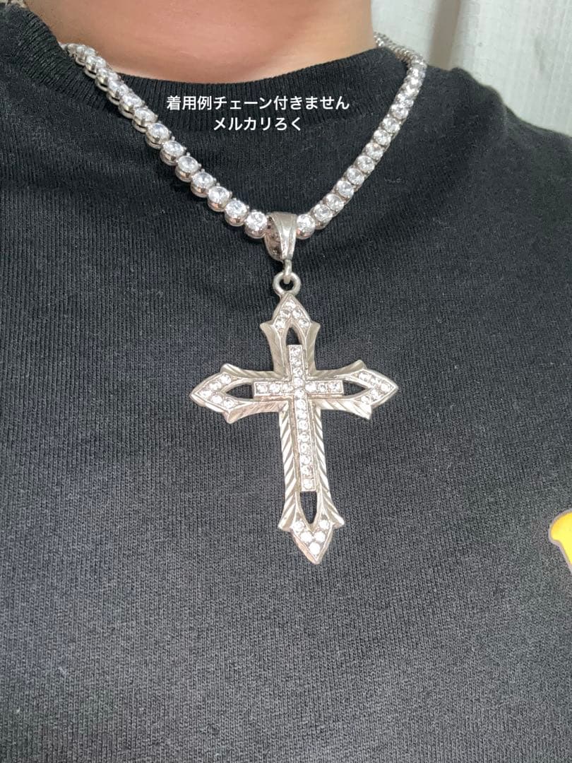AVALANCHEシルバー925 ネックレス クロストップ ジーザス b-boy