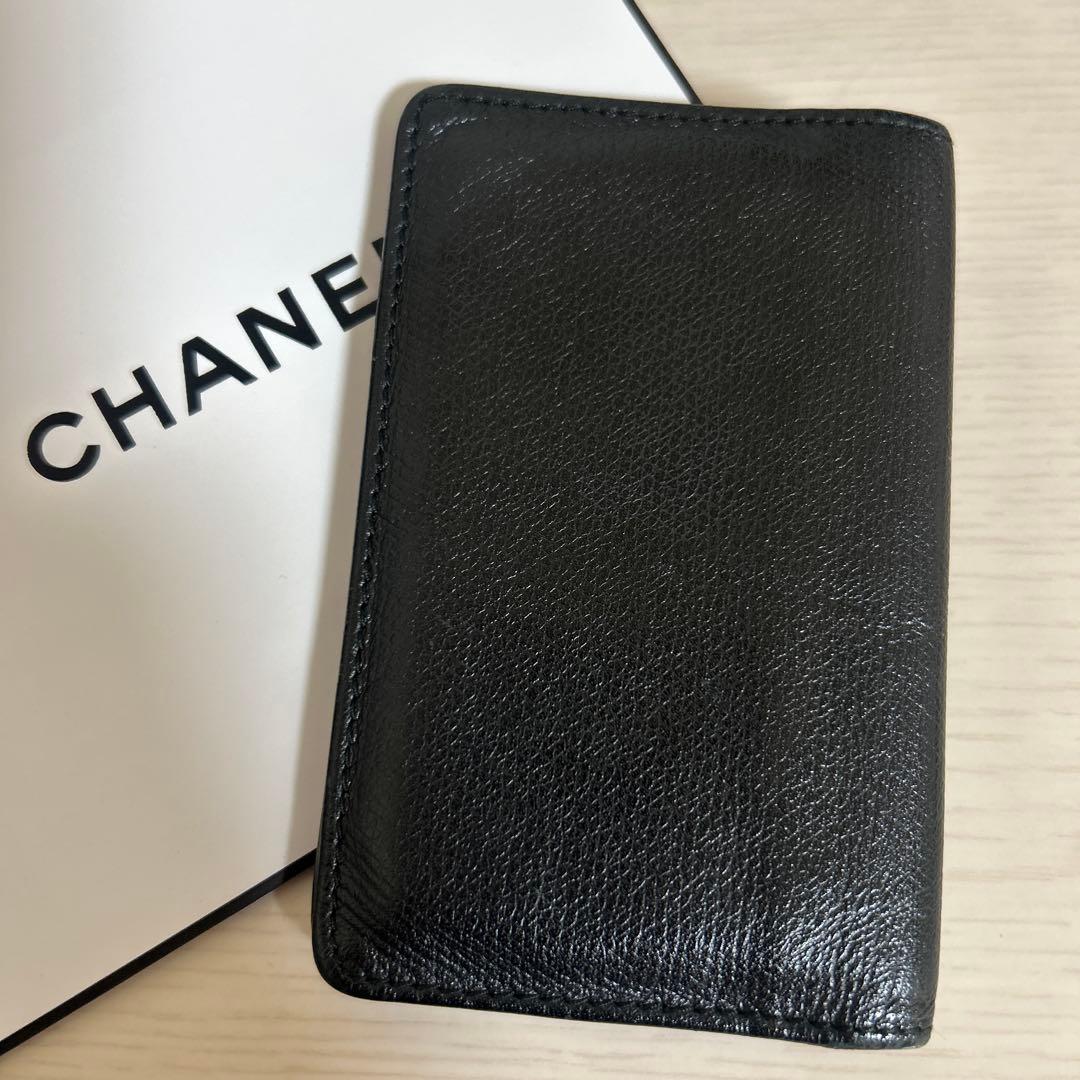 CHANEL カードケース 名刺入れ レザー ココボタン ブラック　シャネル