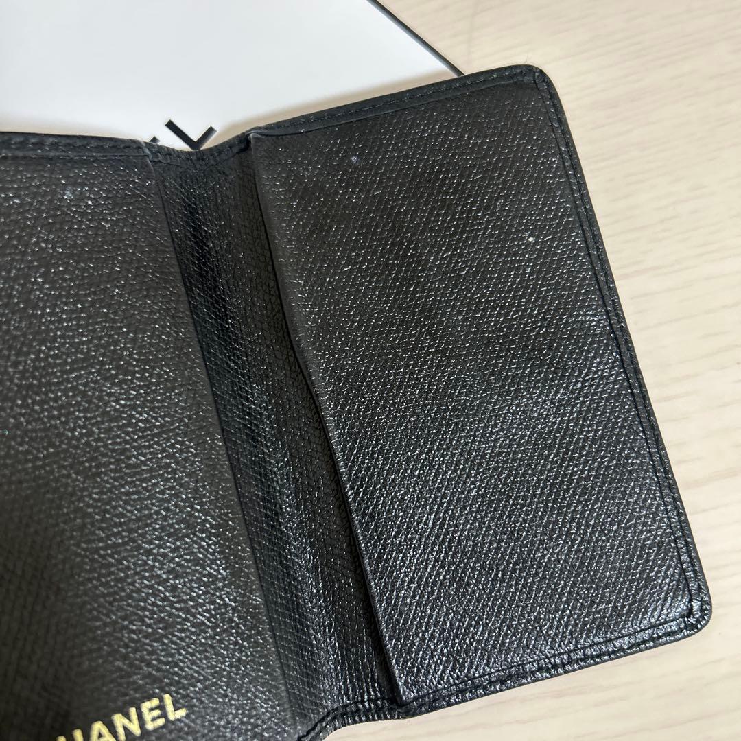 CHANEL カードケース 名刺入れ レザー ココボタン ブラック　シャネル