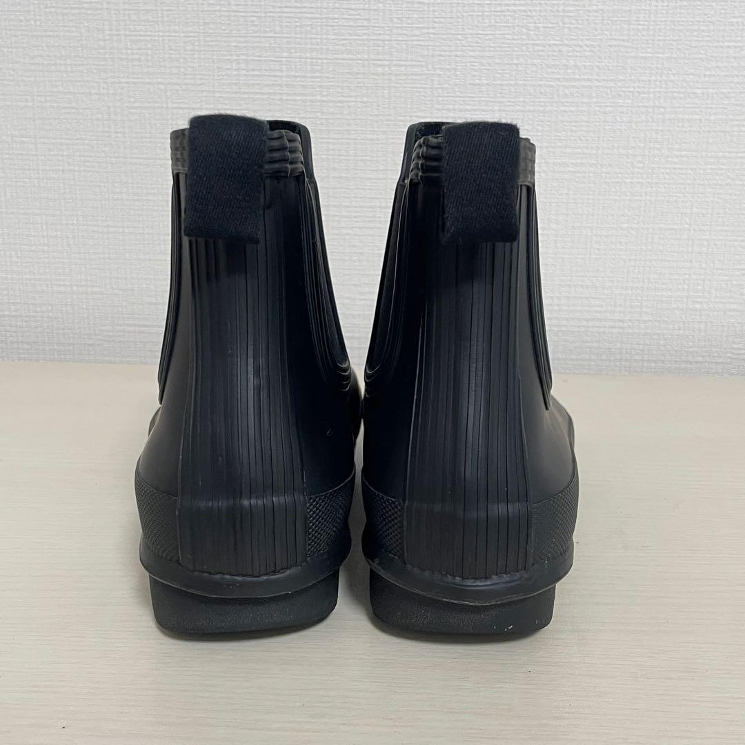 美品⭐︎HUNTER ブラック レインブーツ サイドゴア 長靴 24cm