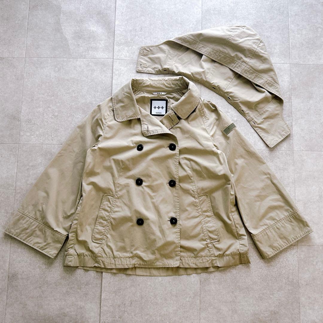 TATRAS タトラス トレンチコート ショート丈 フード ベージュ サイズ2