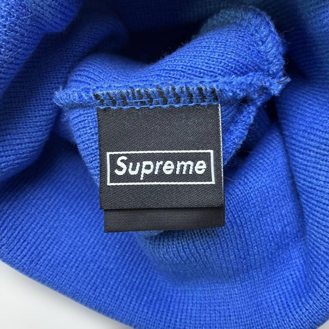Supreme シュプリーム　NEW ERA コラボ　ニット帽　Sロゴ　ブルー