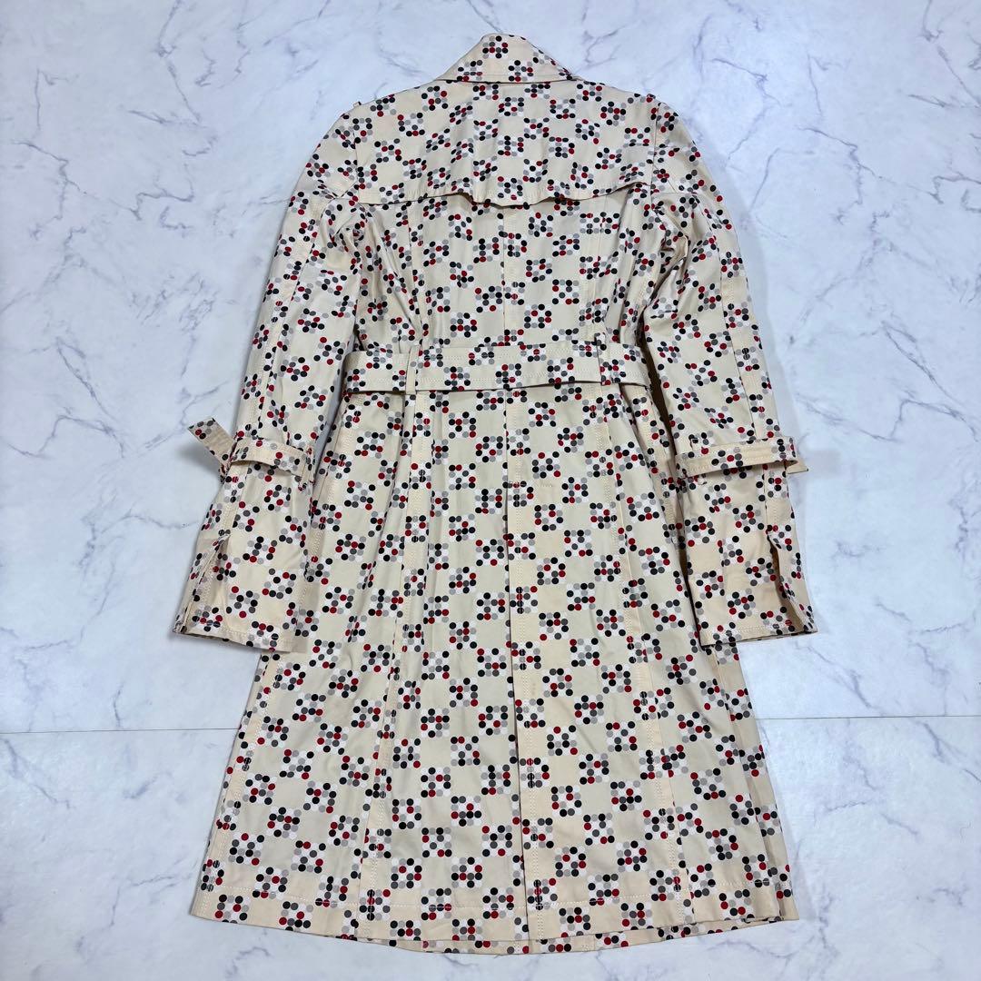 超希少 美品 バーバリーブルーレーベル トレンチコート 水玉 ドット 38 M