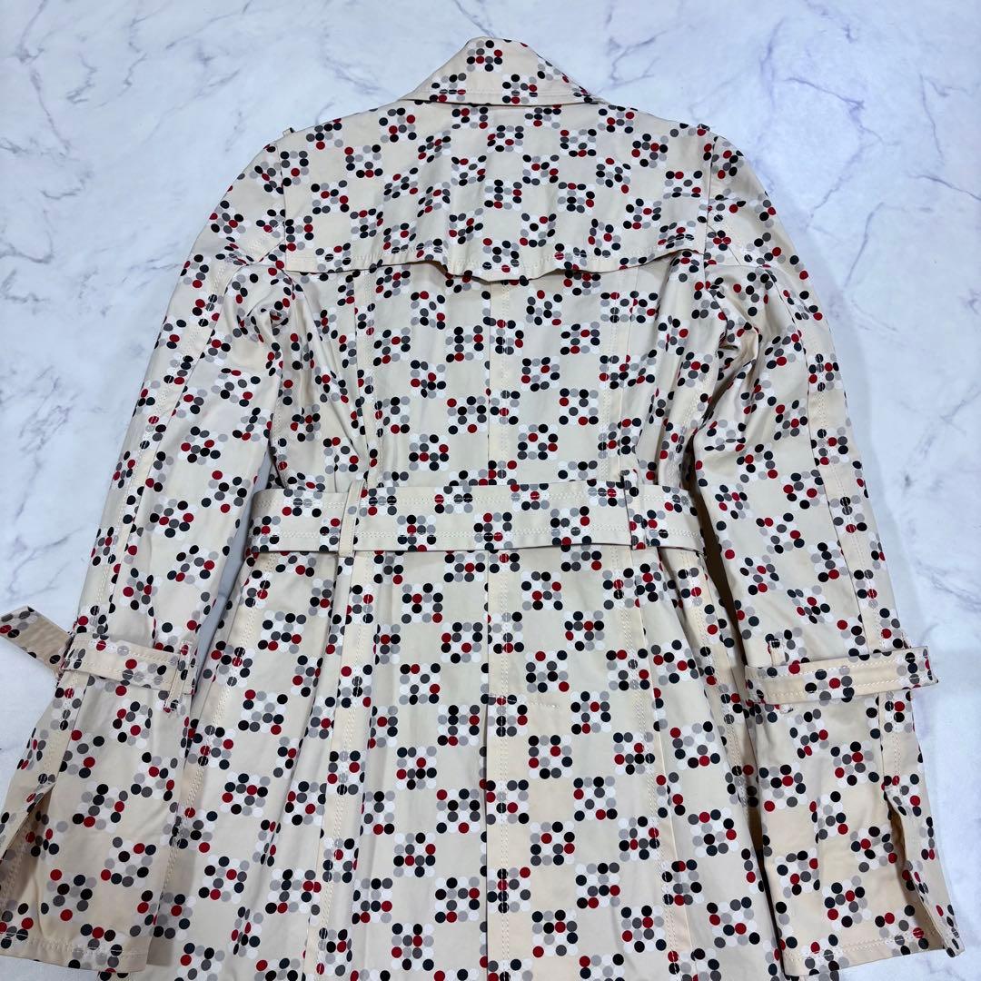 超希少 美品 バーバリーブルーレーベル トレンチコート 水玉 ドット 38 M