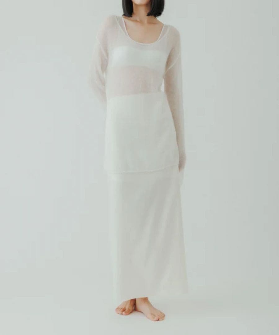 【美品】 yo BIOTOP / Wool sheer tight skirt