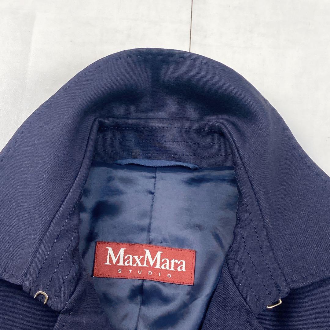 極美品 MaxMara ダブルベルト ストレッチトレンチコート ギャザー