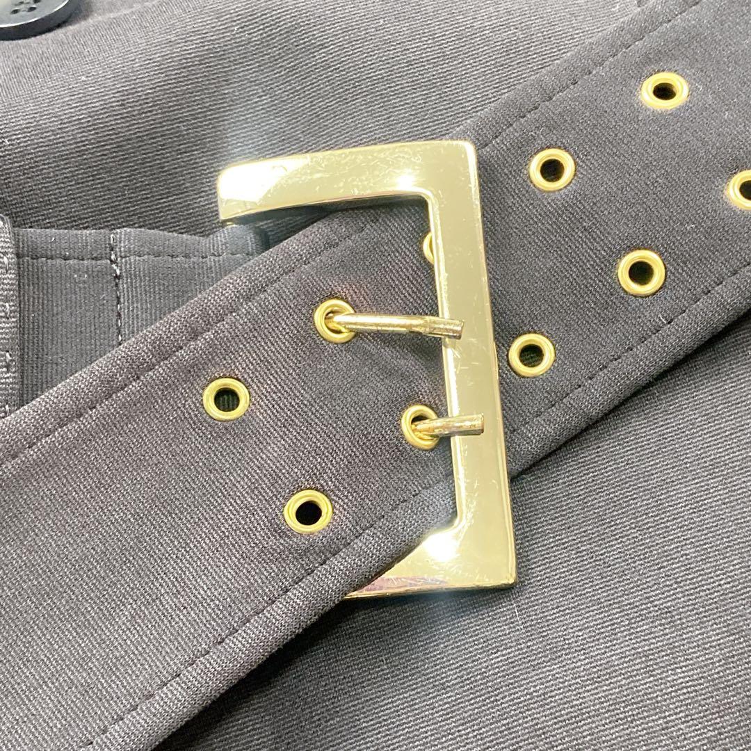 極美品 MaxMara ダブルベルト ストレッチトレンチコート ギャザー
